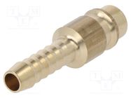 Quick connection coupling; 0÷35bar; brass; L: 44mm; 1000l/min PNEUMAT