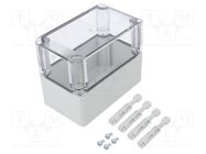 Enclosure: multipurpose; X: 75mm; Y: 100mm; Z: 100mm; MPC; light grey 