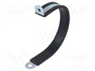 Fixing clamp; ØBundle : 92mm; W: 25mm; steel; Cover material: EPDM 