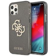 Guess GUHCP12LPCUGL4GBK iPhone 12 Pro Max 6.7&quot; black/black hard case Glitter 4G Big Logo, Guess