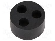 Insert for gland; 6mm; M25; IP68; NBR rubber; Holes no: 3; HT-MFDE HELUKABEL