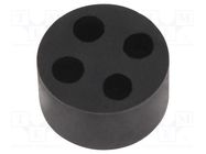 Insert for gland; 5mm; M25; IP68; NBR caoutchouc; Holes no: 4 HELUKABEL