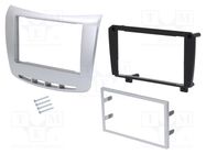 Radio frame; Lancia; 2 DIN; silver 4CARMEDIA