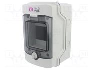 Enclosure: for modular components; IP65; light grey; No.of mod: 4 