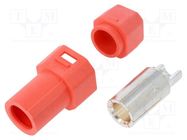 Connector: DC supply; plug; AS250; female; PIN: 1; for cable; red AMASS