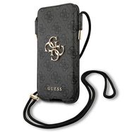 Guess Torebka na telefon GUHCP12L4GPSGR 6,7" szary/grey 4G Metal Logo, Guess