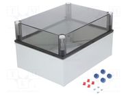 Enclosure: multipurpose; X: 300mm; Y: 400mm; Z: 230mm; QUICK; grey FIBOX