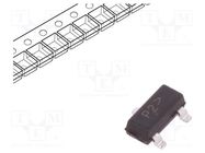 Transistor: P-MOSFET; unipolar; -20V; -1A; 0.4W; SOT23 ONSEMI