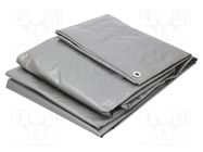 Tarpaulin; L: 3m; Width: 2m; polyetylene; silver; with metal rings AGRO-LAND