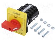 Switch: ammeter cam switch; Stabl.pos: 5; 16A; OFF-L1-L2-L3-N LUMEL