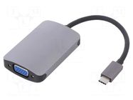 Adapter; USB 3.1; D-Sub 15pin HD socket,HDMI socket,USB C plug QOLTEC