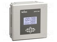 Meter: power factor controller; on panel; LCD; 4-digit; Imax: 6A SELEC