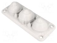 Multigate grommet; light grey; Holes no: 7; -40÷100°C; IP66,IP67 TRELLEBORG