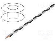 Wire: assembly; 2x0.25mm2; stranded; Ext.dimensions: 2x1.4mm; 100m TASKER