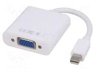 Converter; D-Sub 15pin HD socket,mini DisplayPort plug; 0.15m AKYGA