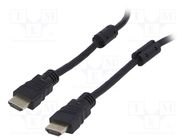 Cable; HDMI 1.4; HDMI plug,both sides; 10m; black AKYGA