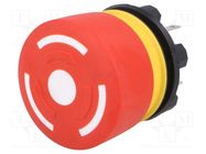 Switch: emergency stop; 22mm; Stabl.pos: 2; NC x2; red; none; IP65 