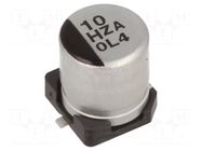 Capacitor: hybrid; 10uF; 50VDC; SMD; ESR: 120mΩ; ZA; ±20%; Ø5x5.8mm PANASONIC