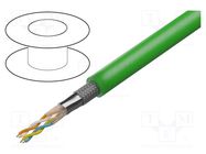 Wire; HELUKAT® PROFInet A; 2x2x22AWG; PROFINET; 5e; wire; Cu; PUR HELUKABEL