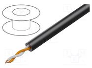 Wire: loudspeaker cable; 2x14AWG; stranded; OFC; black; unshielded TASKER