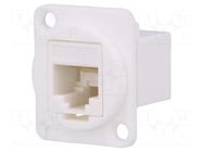 Coupler; FT; Cat: 5e; 8p8c; RJ45 socket,both sides; 19x24mm CLIFF
