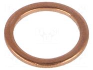 Gasket; copper; Thk: 1.5mm; Øint: 10mm; Øout: 13.5mm; DIN 7603 ELESA+GANTER