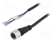 Connection lead; M12; PIN: 3; straight; 5m; plug; CI; Insulation: PVC AUTONICS