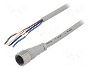 Cable: for sensors/automation; M12; PIN: 4; straight; 5m; plug; CI AUTONICS