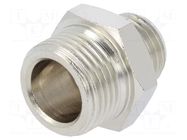 Nipple; reductive; nickel plated brass; max.300°C PNEUMAT