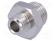 Nipple; threaded,reductive; nickel plated brass; max.300°C PNEUMAT