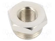 Nipple; reductive; nickel plated brass; Input thread: G 1/2" PNEUMAT