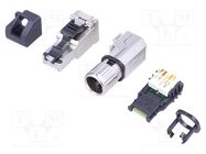 Connector: RJ45; plug; PIN: 8; Cat: 6a; shielded; gold-plated; IP20 TELEGÄRTNER