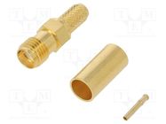 Connector: SMA; plug; female; straight; 50Ω; RG58C/U; for cable TELEGÄRTNER