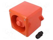Signaller: sound; siren; 24VDC; 110dB(d=1m); YA50; IP65; red; ABS CLIFFORD & SNELL