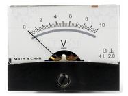 Voltmeter; on panel; 0÷10V; Class: 2; Int.resist: 10kΩ; Ø37.5mm MONACOR