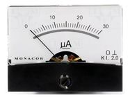 Ammeter; on panel; I DC: 0÷30uA; Class: 2; Int.resist: 6.5kΩ MONACOR