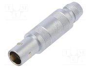 Connector: circular; 0S; plug; male/female; PIN: 2,2(1+1); 10A; IP50 LEMO