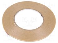 Tape: electrical insulating; W: 3.5mm; L: 45m; Thk: 0.304mm; beige 3M