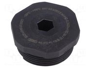 Stopper; M32; 1.5; IP68; polyamide; black; Thread: metric; -20÷90°C HUMMEL