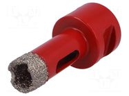 Diamond hole saw; 16mm; granite,marble; Thread: M14 MEDID