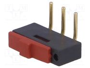 Switch: slide; Pos: 2; 0.3A/24VDC; THT; Leads: for PCB,angled; BSI SUNGMUN ELECTRONICS