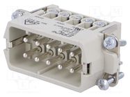 Connector: HDC; male; EPIC H-A; PIN: 10; 10+PE; size H-A 10; 16A LAPP