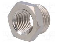 Nipple; threaded,reductive; nickel plated brass; max.300°C PNEUMAT