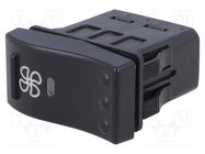 ROCKER; SPST; Pos: 2; ON-OFF; 10A/12VDC; black; LED; 3250; 100mΩ Marquardt