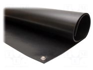 Mat: floor; ESD; black; L: 1200mm; W: 600mm; Thk: 2mm; neoprene rubber COBA EUROPE