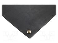 Mat: floor; ESD; black; L: 1.2m; W: 0.6m; Thk: 3mm; rubber COBA EUROPE