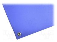 Bench mat; ESD; L: 1.2m; W: 0.6m; Thk: 2.4mm; PVC,vinyl; blue; <40MΩ COBA EUROPE