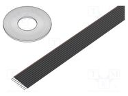 Wire: ribbon; 1.27mm; stranded; Cu; unshielded; PVC; black; 91.5m 3M