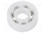 Bearing: ball; Øint: 8mm; Øout: 22mm; W: 7mm; Cage: polyamide 