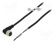 Connection lead; M12; PIN: 2; angled; 2m; plug; CL; Insulation: PVC AUTONICS